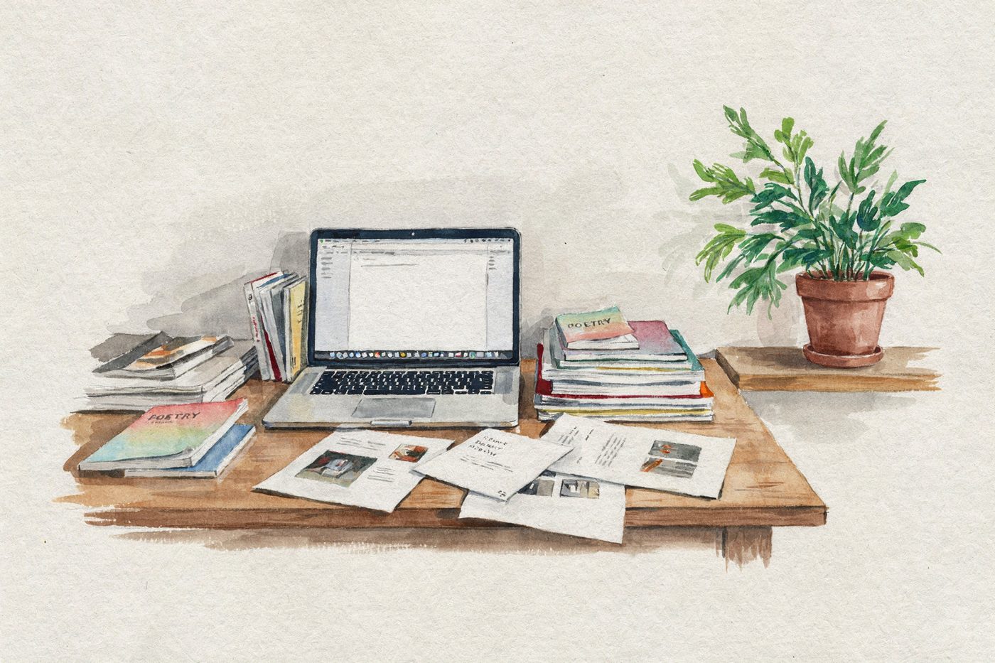 L&rsquo;atelier de la maison — aquarelle